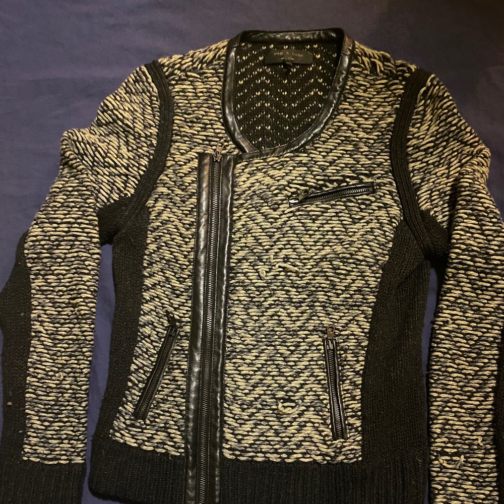 Grey - Wool / Leather Jacket